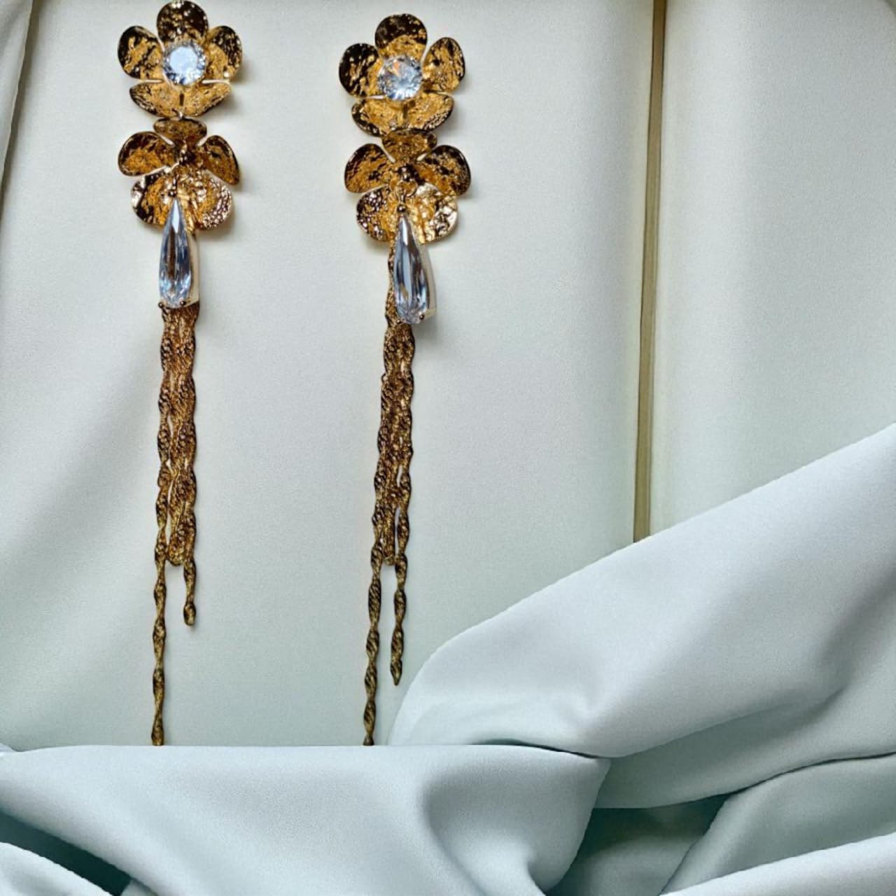 Floral Statement Drop Earrings