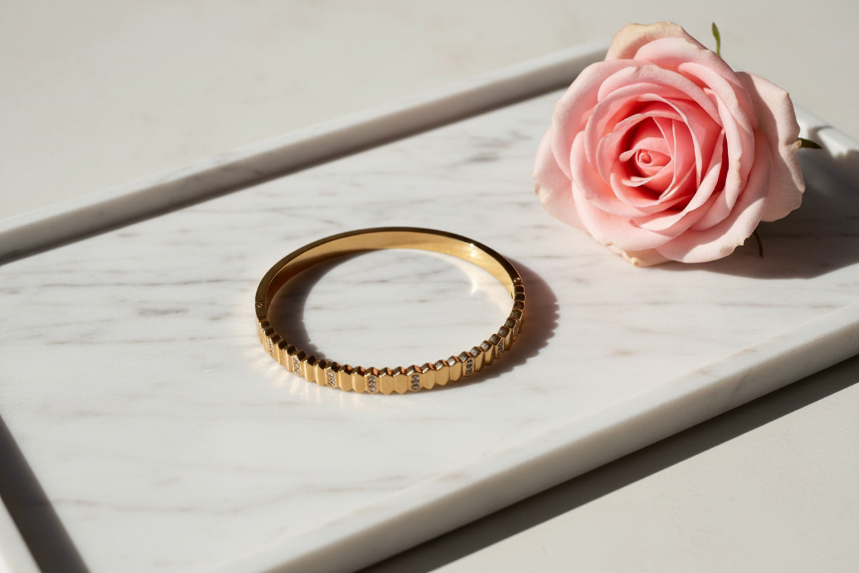 Golden Timeless Stone Bracelet