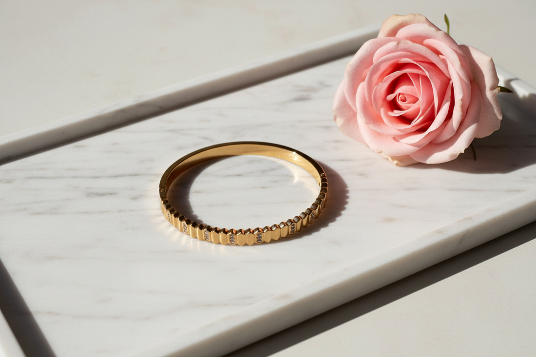 Golden Timeless Stone Bracelet