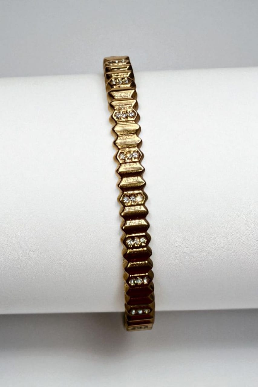 Golden Timeless Stone Bracelet