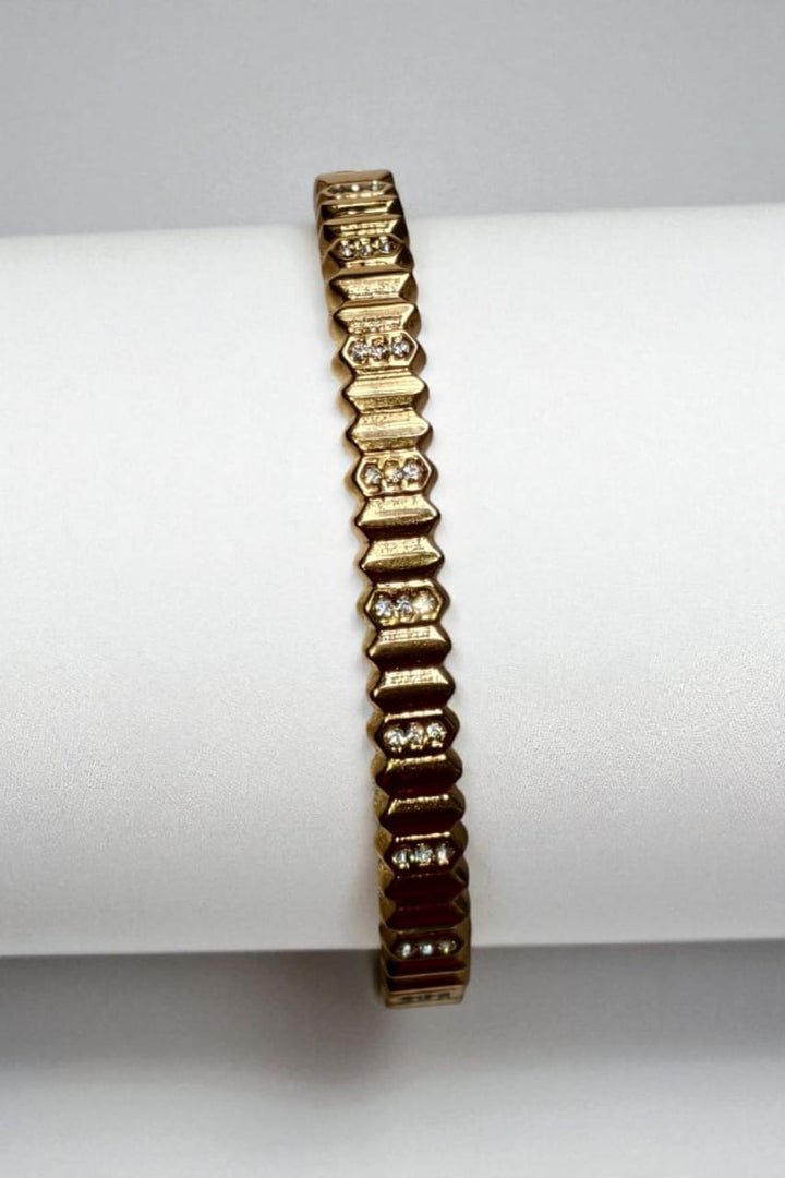 Golden Timeless Stone Bracelet