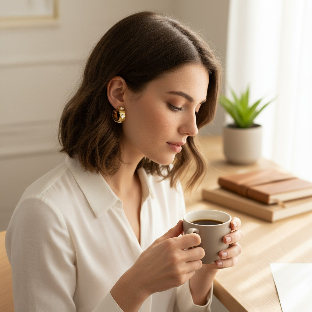 Regal Clover Hoop Earrings