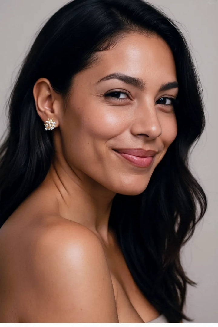 Vintage Pearl Bloom Earrings – Grace in Every Detail