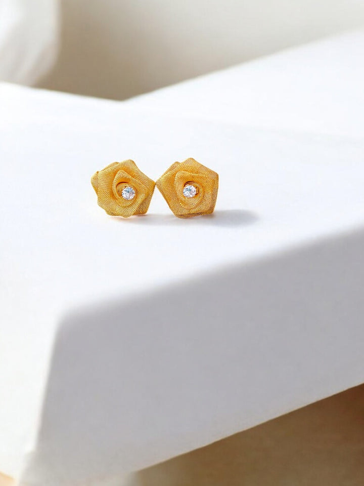 Golden Rose Sparkle Studs