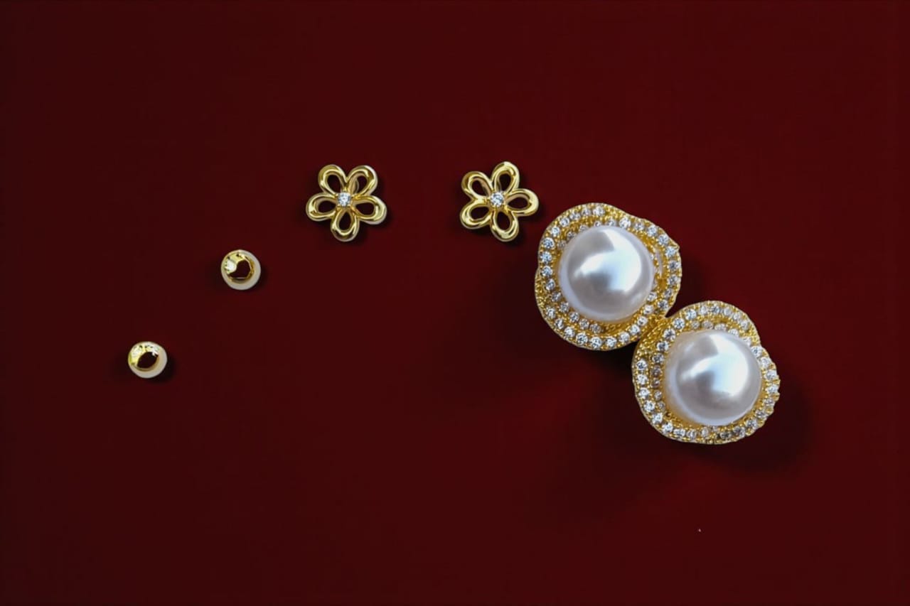 Pearl Halo Triple Stack Set