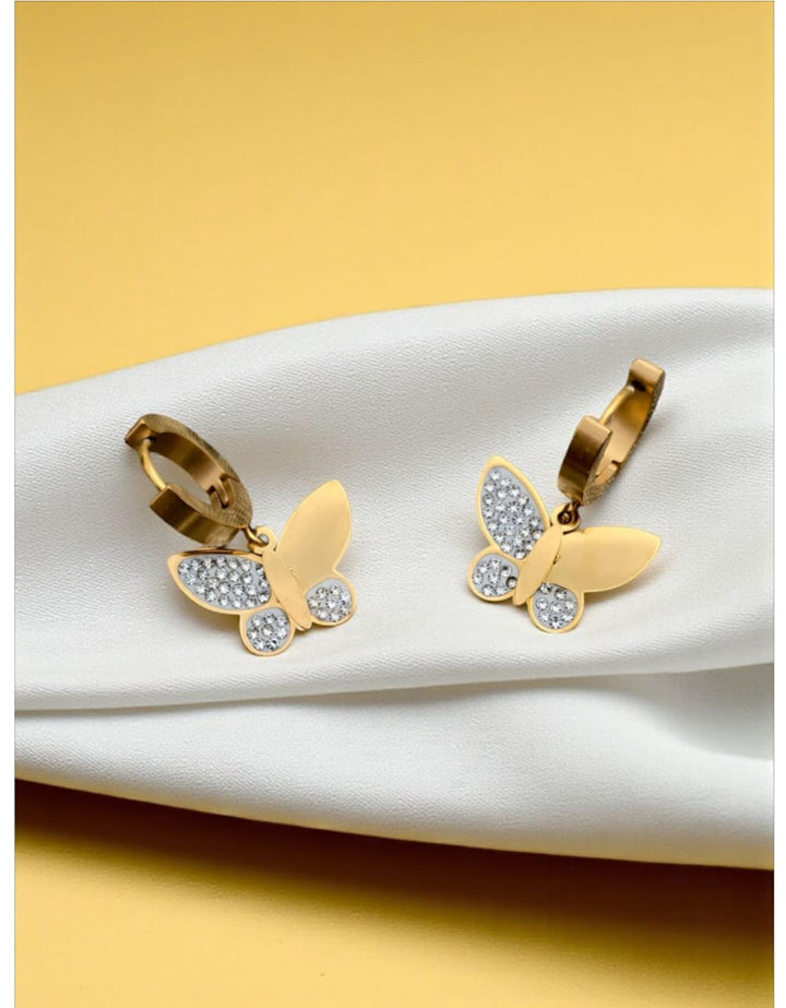 Sparkling Butterfly Hoops