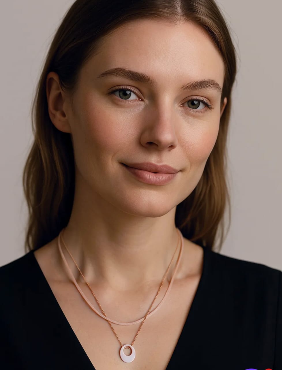 Rose Gold Layered Halo Necklace