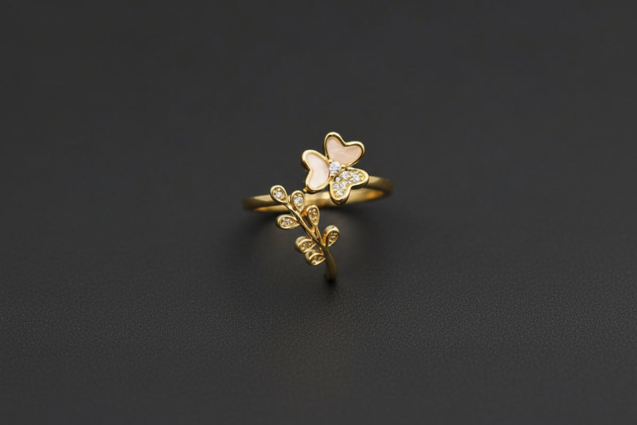 Blossom Grace Anti-Tarnish Korean Floral Ring