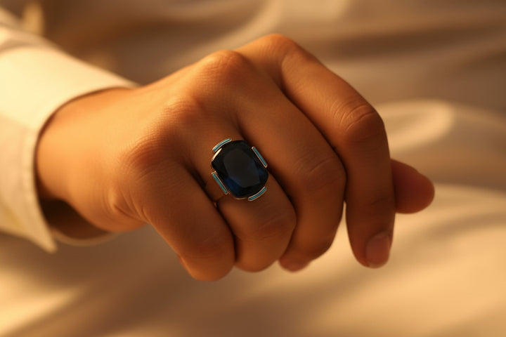 Men Midnight Black Boss Ring 🖤🔥