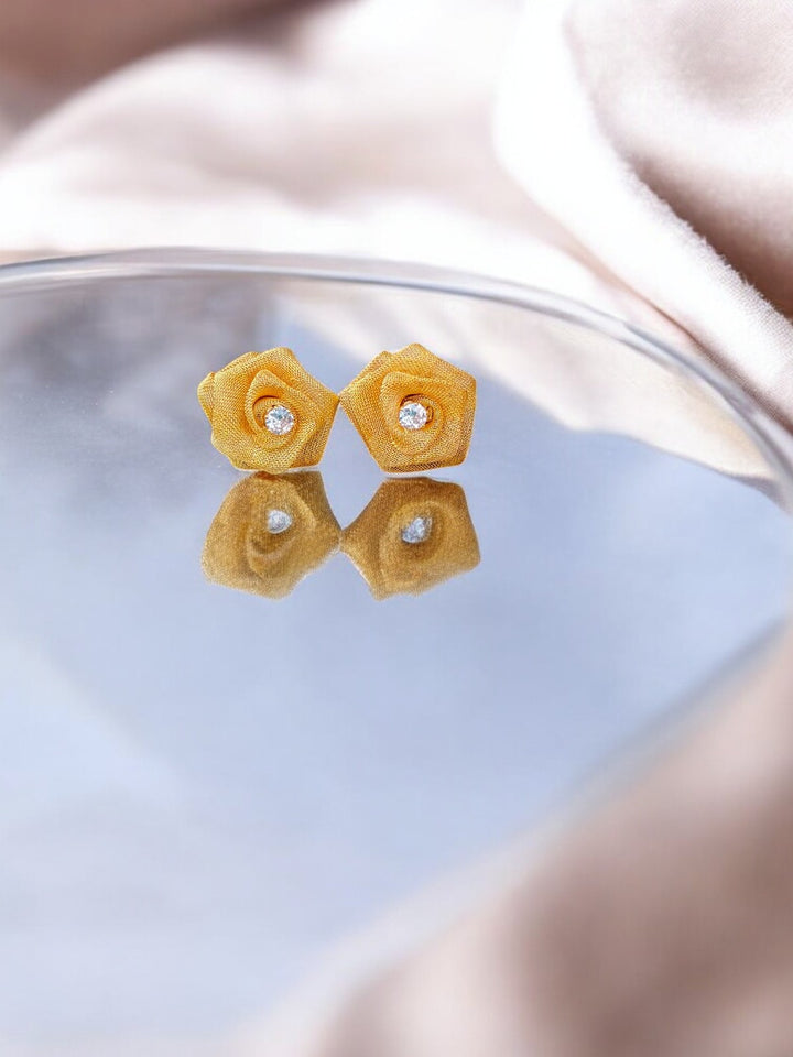 Golden Rose Sparkle Studs