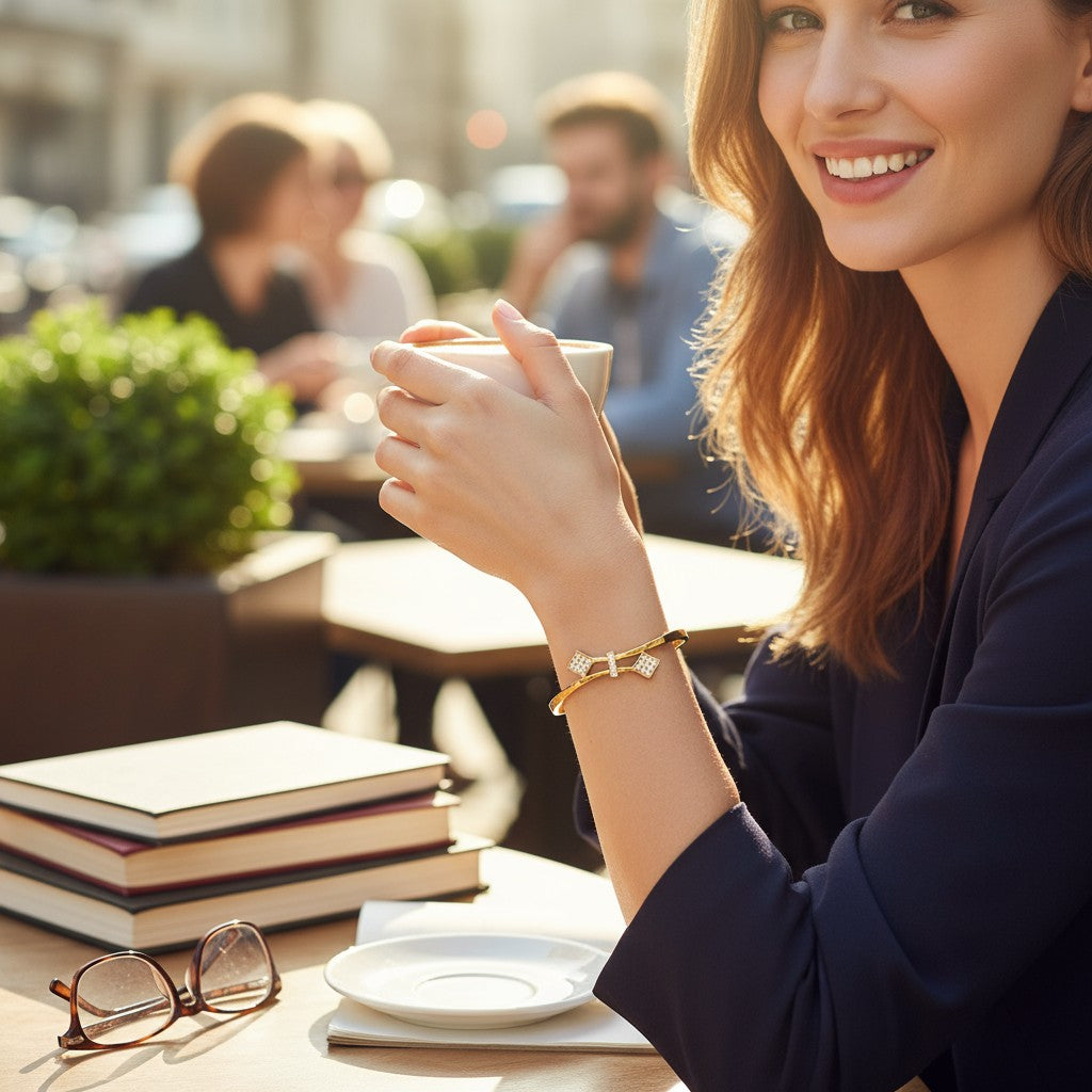 Golden Anti-Tarnish Cuff Bracelet